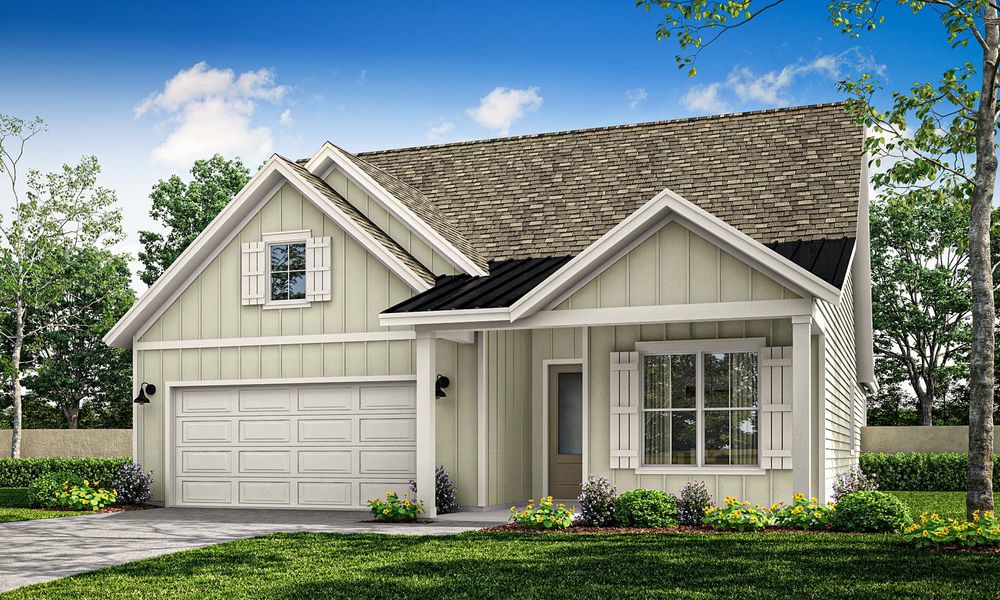 Representative exterior photo of a completed home built from the The Julian by New Leaf Builders in Vineyard Lakes, Johns Island, SC (Image 1). Representative exterior photo of a completed home built from the The Julian by New Leaf Builders in Vineyard Lakes, Johns Island, SC (Image 1).