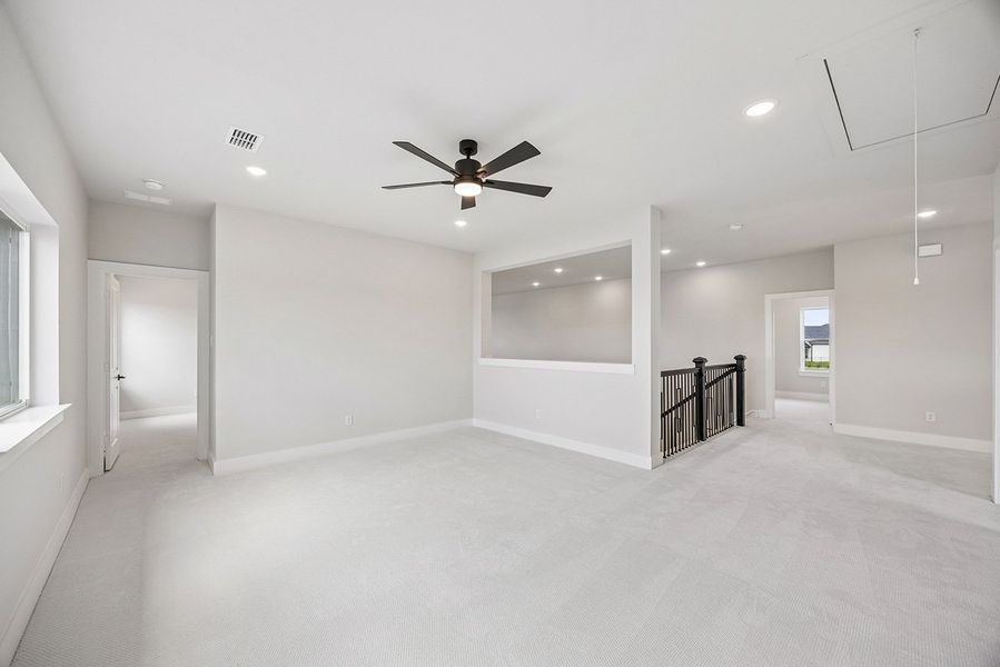 Representative unfurnished interior of a home built from the Sydney by Landon Homes in Fields - East Village, Frisco (Image 30). Representative unfurnished interior of a home built from the Sydney by Landon Homes in Fields - East Village, Frisco (Image 30).