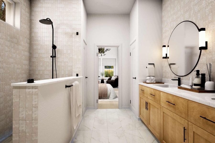 Representative furnished interior of a home built from the The Dandelion by David Weekley Homes in Dunham Pointe 65' Homesites, Cypress (Image 4).