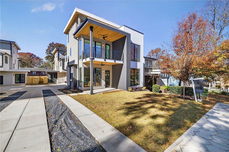 Exterior details and patio area of a home in , Atlanta (Image 29).