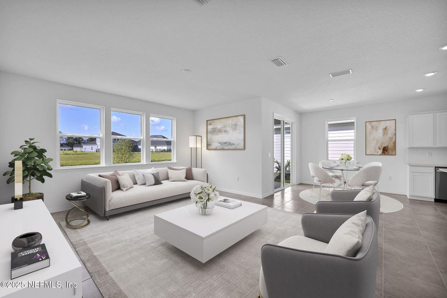 Furnished interior view inside a new home in Hyland Trail, Green Cove Springs (Image 3). Furnished interior view inside a new home in Hyland Trail, Green Cove Springs (Image 3).