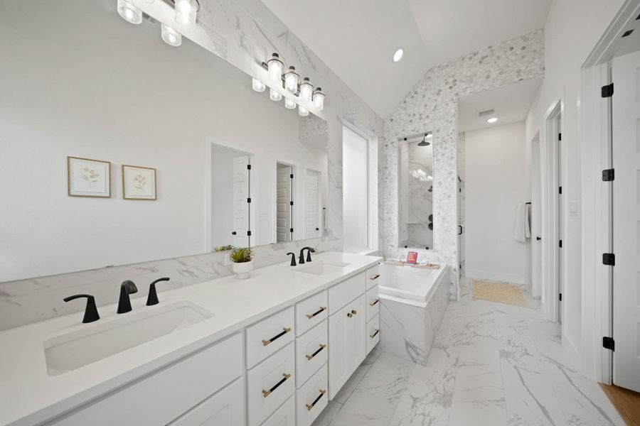 Furnished interior view inside a new home in Sienna, Missouri City (Image 9). Furnished interior view inside a new home in Sienna, Missouri City (Image 9).