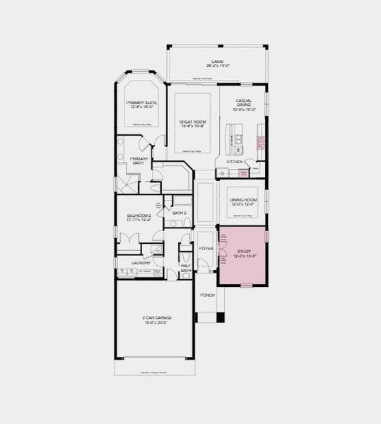 Additional Highlights Include: Tray ceiling at great room/dining room/primary suite, pocket sliding glass doors at great room, gourmet kitchen, 8' interior doors, and study in place of flex.