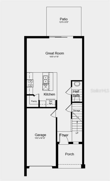 2D floor plan layout of this home in The Towns at Tiburon, Nokomis, FL (Image 3).