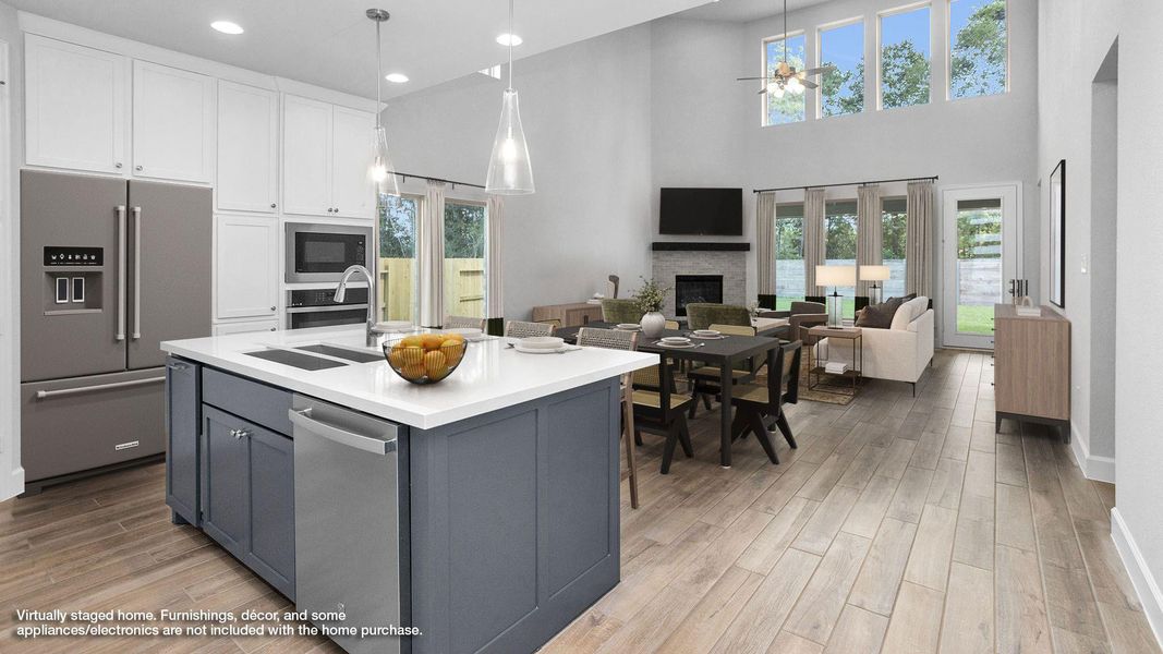 Furnished interior view inside a new home in Artavia 50', Conroe (Image 2). Furnished interior view inside a new home in Artavia 50', Conroe (Image 2).