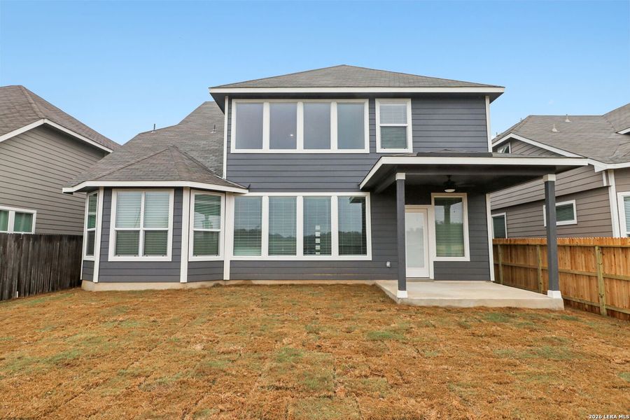 Exterior details and patio area of a home in Estancia Ranch - Classic Series, San Antonio (Image 30).