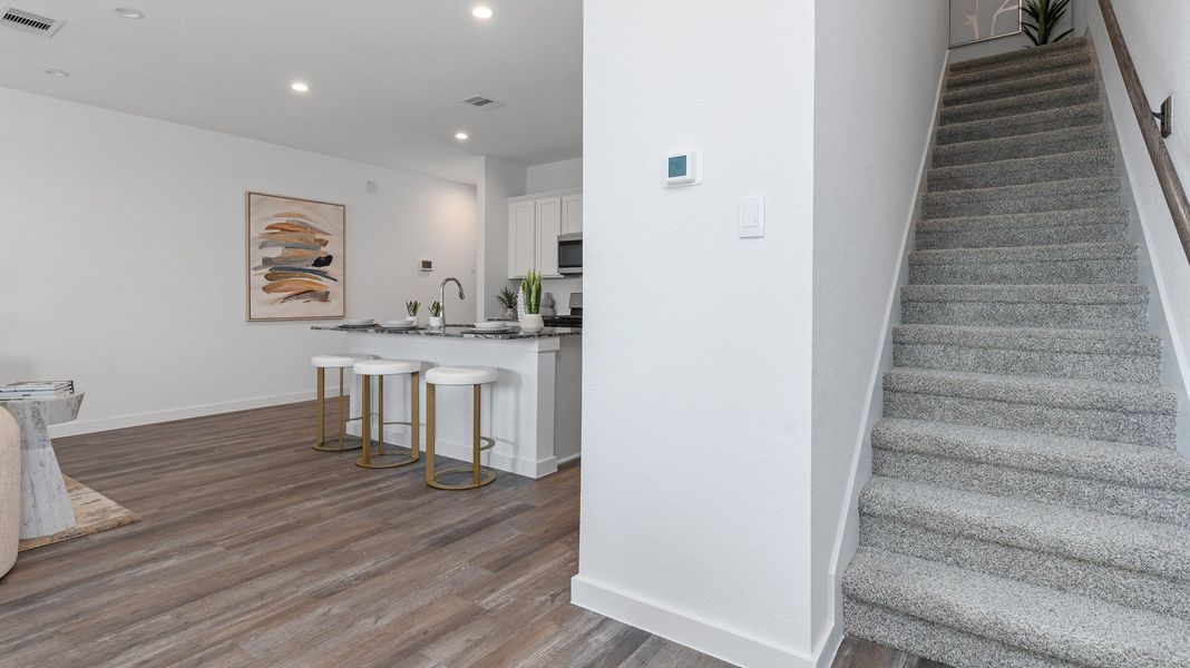 Representative furnished interior of a home built from the BOXWOOD by D.R. Horton in Legacy Village, Houston (Image 16).