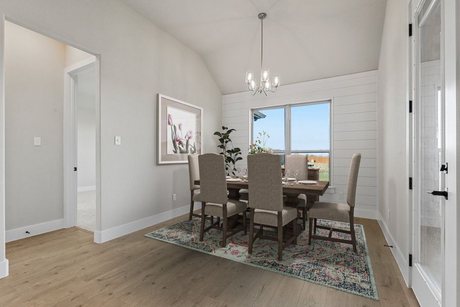 Representative furnished interior of a home built from the The Euless by Kenmark Homes in Coyote Crossing, Godley (Image 7). Representative furnished interior of a home built from the The Euless by Kenmark Homes in Coyote Crossing, Godley (Image 7).