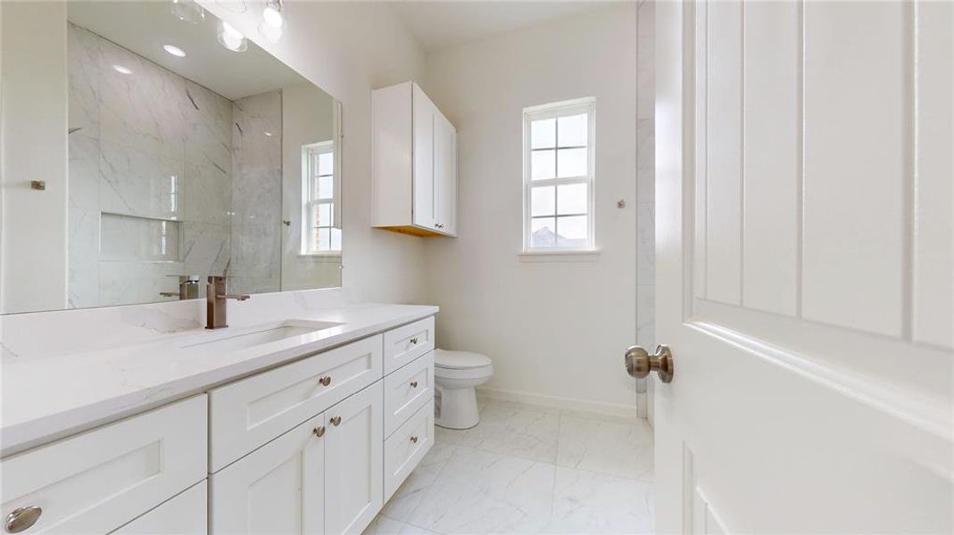 Furnished interior view inside a new home in , Point (Image 13).