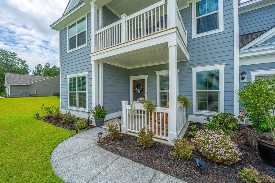 Front exterior of a new home in Sea Island Preserve, Johns Island, SC, highlighting curb appeal (Image 29).