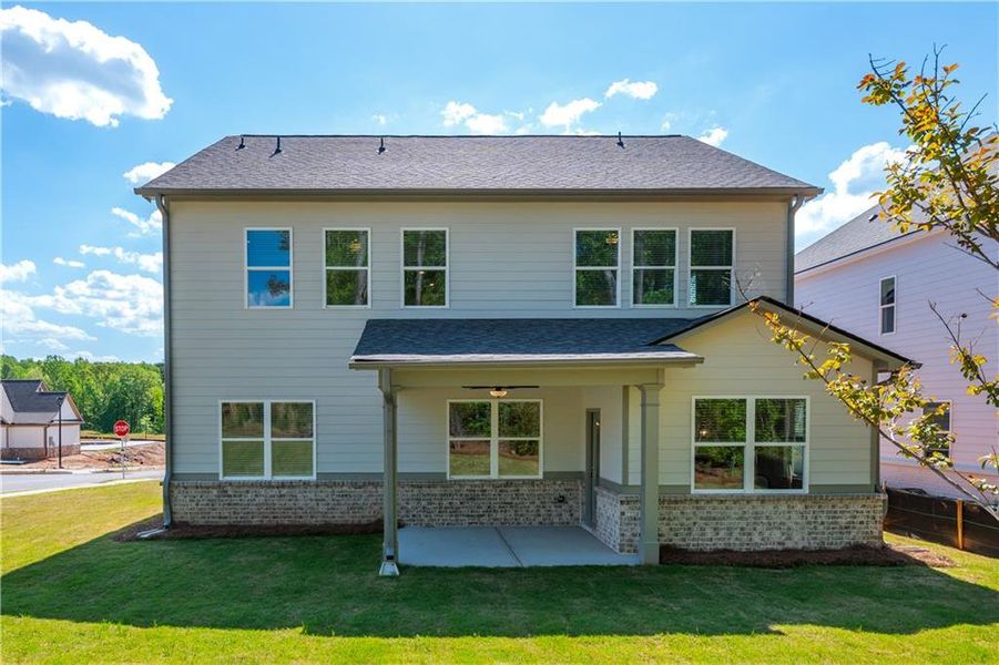 Exterior details and patio area of a home in , Flowery Branch (Image 30).