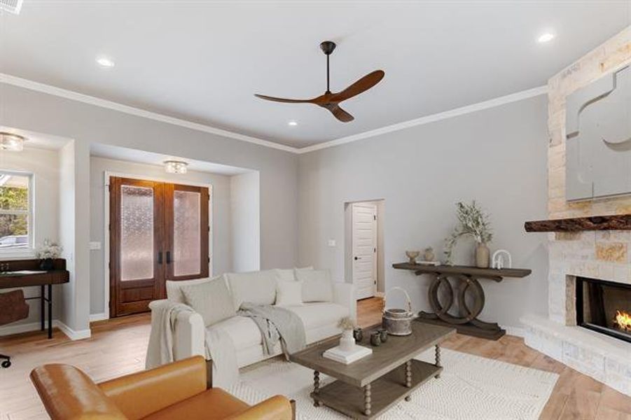 Furnished interior view inside a new home in , Marble Falls (Image 8). Furnished interior view inside a new home in , Marble Falls (Image 8).