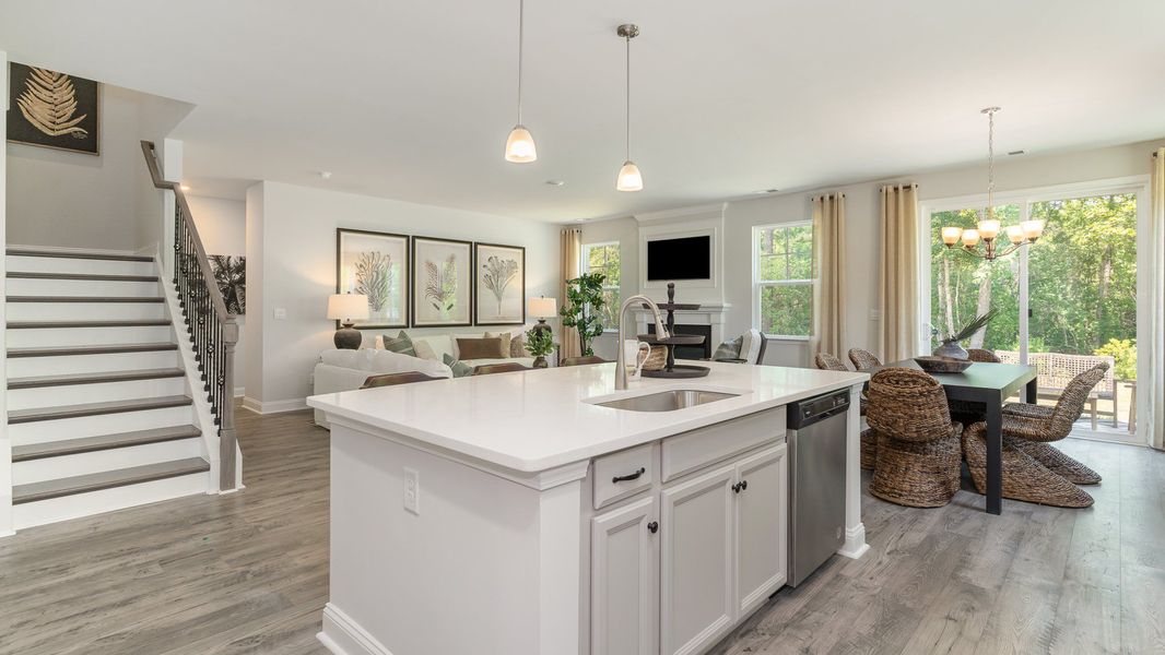 Representative furnished interior of a home built from the HARBOR OAK by D.R. Horton in Spring View Landing, Loris (Image 19).