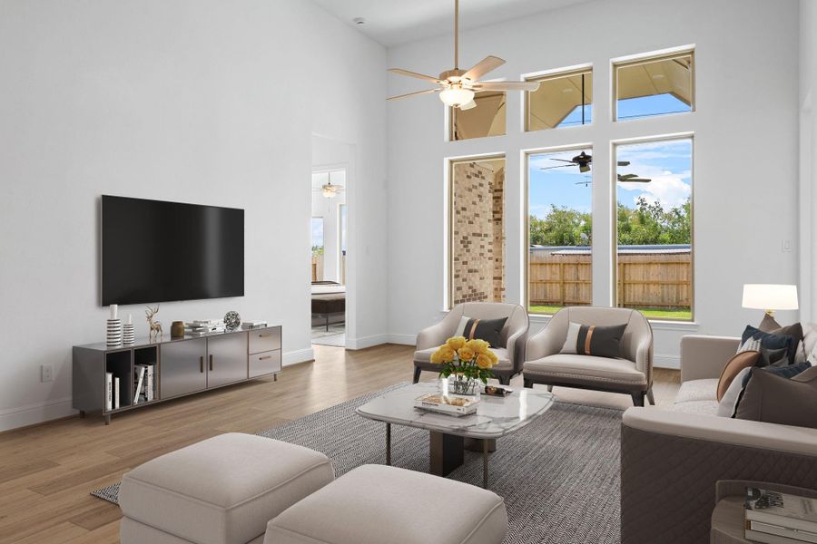 Furnished interior view inside a new home in Coastal Point, League City (Image 8).