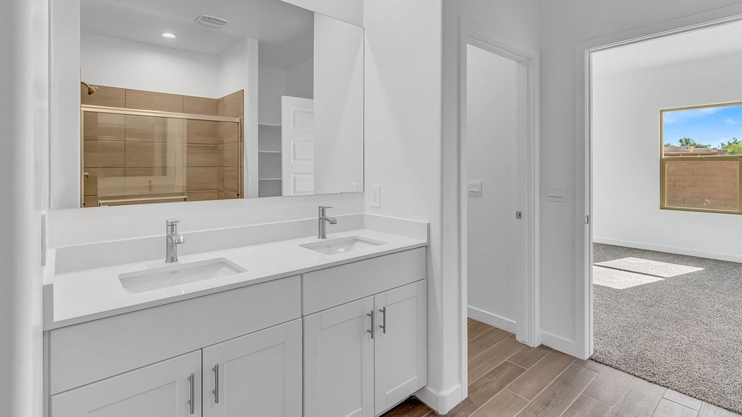 Representative furnished interior of a home built from the Harris by D.R. Horton in The Oasis at Rocking K, Vail (Image 16).