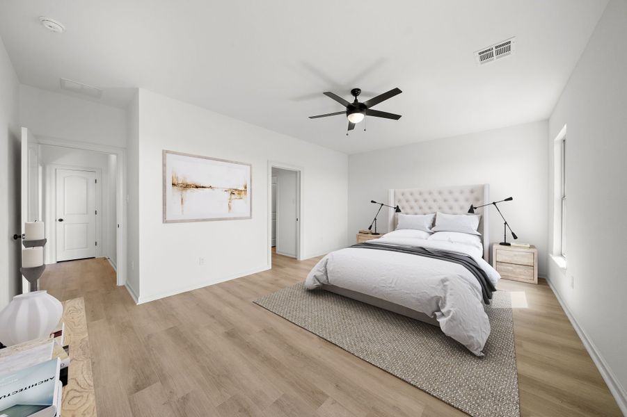 Front exterior of a new home in Emberly 55, Beasley, TX, highlighting curb appeal (Image 15). Front exterior of a new home in Emberly 55, Beasley, TX, highlighting curb appeal (Image 15).