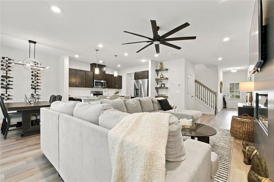 Furnished interior view inside a new home in , Sugar Hill (Image 7). Furnished interior view inside a new home in , Sugar Hill (Image 7).