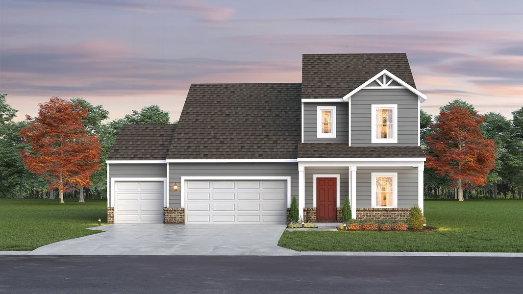 Craftsman 1 with 3-Car Garage (R3)