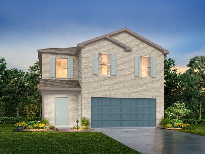 Representative exterior photo of a completed home built from the Big Bend by National HomeCorp in Waterside at Cedar Creek, Abilene, TX (Image 18). Representative exterior photo of a completed home built from the Big Bend by National HomeCorp in Waterside at Cedar Creek, Abilene, TX (Image 18).
