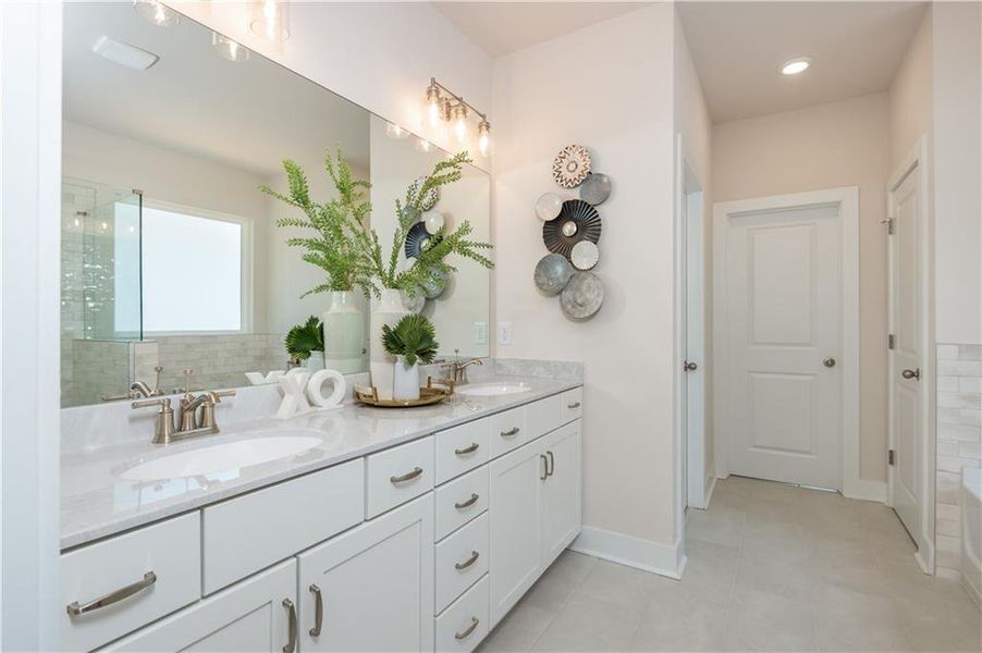 Furnished interior view inside a new home in , Flowery Branch (Image 42).