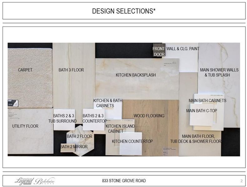Representative photo of design selections for 833 Stone Grove Road