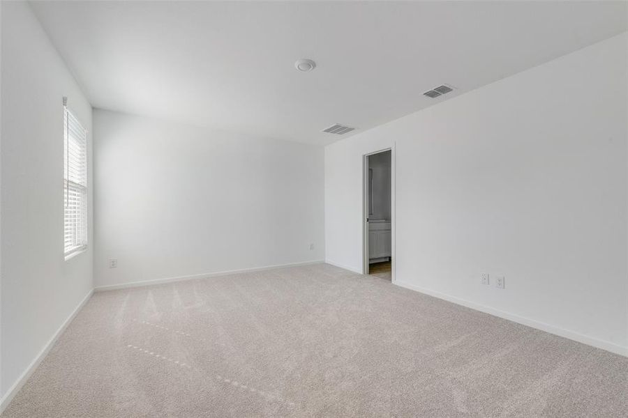 Carpeted empty room with a wealth of natural light