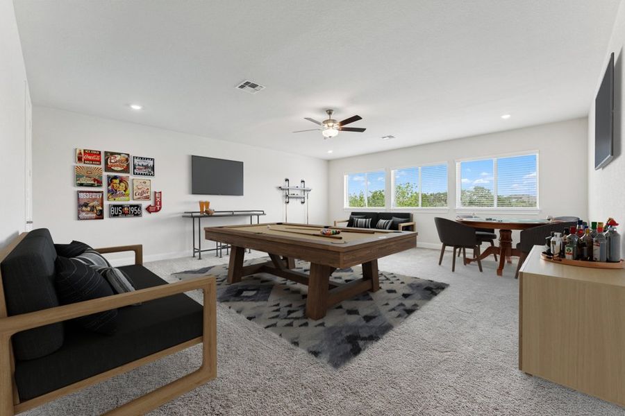 Representative furnished interior of a home built from the The Sagewood by David Weekley Homes in Megans Landing – Half-Acre Homesites, Castroville (Image 3). Representative furnished interior of a home built from the The Sagewood by David Weekley Homes in Megans Landing – Half-Acre Homesites, Castroville (Image 3).