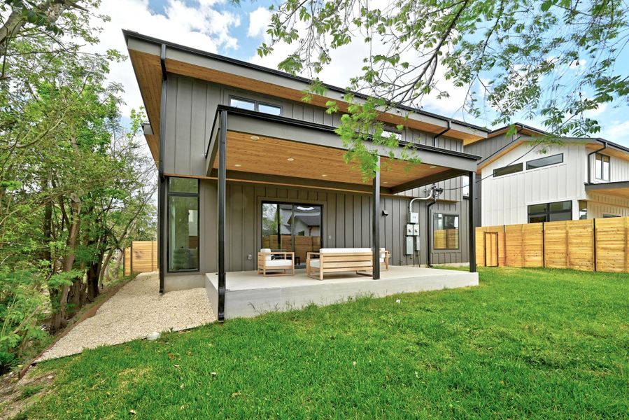 Exterior details and patio area of a home in , Austin (Image 16).