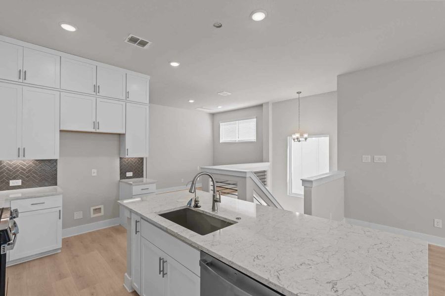 Furnished interior view inside a new home in Rose Hill, San Antonio (Image 6). Furnished interior view inside a new home in Rose Hill, San Antonio (Image 6).