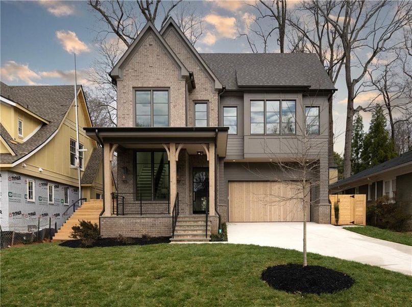 Front exterior of a new home in , Atlanta, GA, highlighting curb appeal (Image 26).