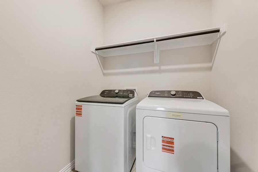 Washer and dryer included!