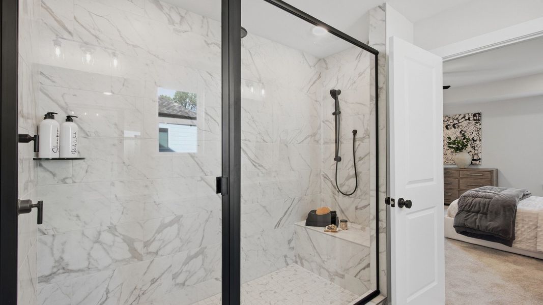 Elevated roman style shower