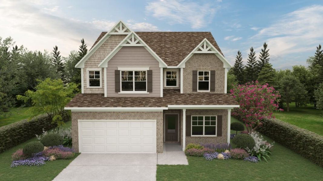 Representative exterior photo of a completed home built from the The Dayton by Direct Residential Communities in The Hills at Cedar Creek, Winder, GA (Image 7). Representative exterior photo of a completed home built from the The Dayton by Direct Residential Communities in The Hills at Cedar Creek, Winder, GA (Image 7).