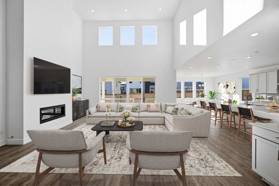 Furnished interior view inside a new home in Trailstone, Arvada (Image 6).