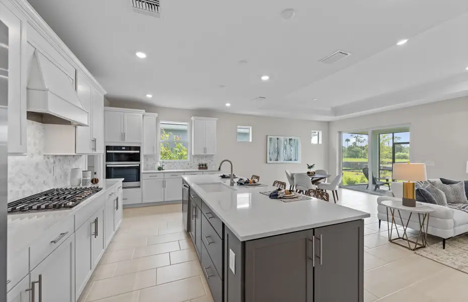 Furnished interior view inside a new home in Del Webb Oak Creek, North Fort Myers (Image 7).