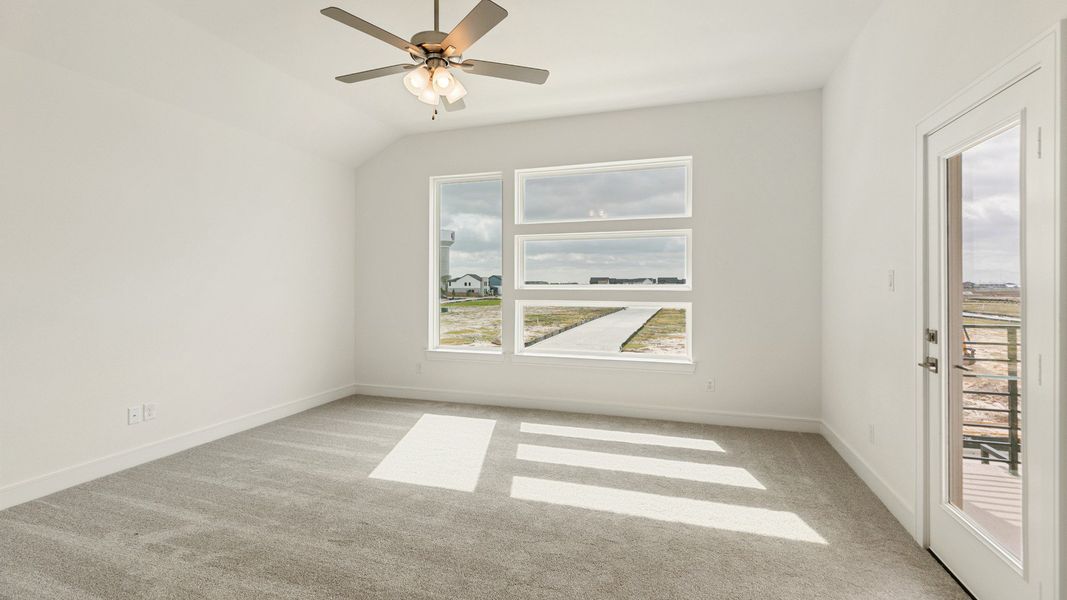 Representative furnished interior of a home built from the Valencia by Brightland Homes in Bridgeland Central, Cypress (Image 19).