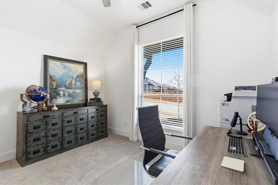 Bedroom #3 currently used as second office