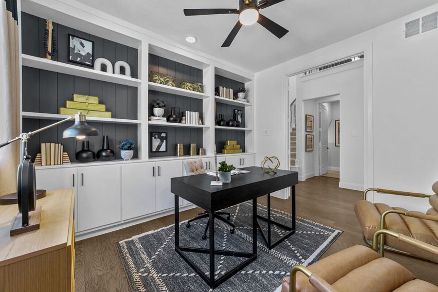 Representative furnished interior of a home built from the Rainer by Landon Homes in Lexington Frisco, Frisco (Image 18).