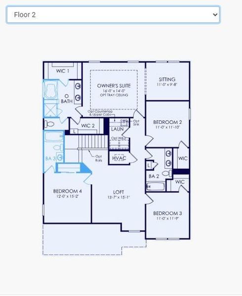 2D floor plan layout of this home in Ashworth Estates, Powder Springs, GA (Image 3). 2D floor plan layout of this home in Ashworth Estates, Powder Springs, GA (Image 3).