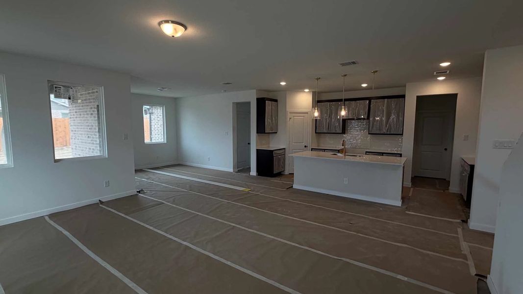 Open Kitchen-Living-Dining Room Construction Progress