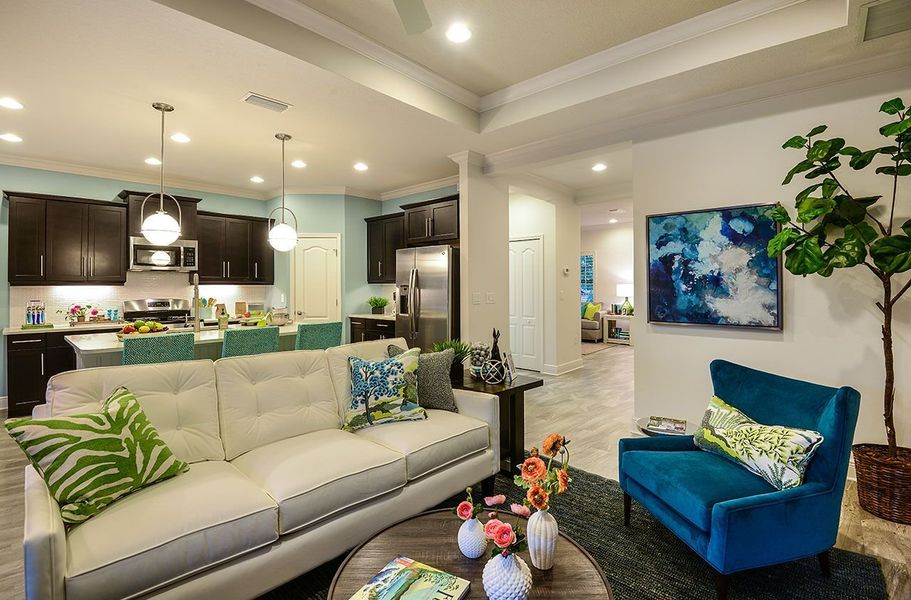 Representative furnished interior of a home built from the Meadow Brook by Neal Communities in Verandah, Fort Myers (Image 6).