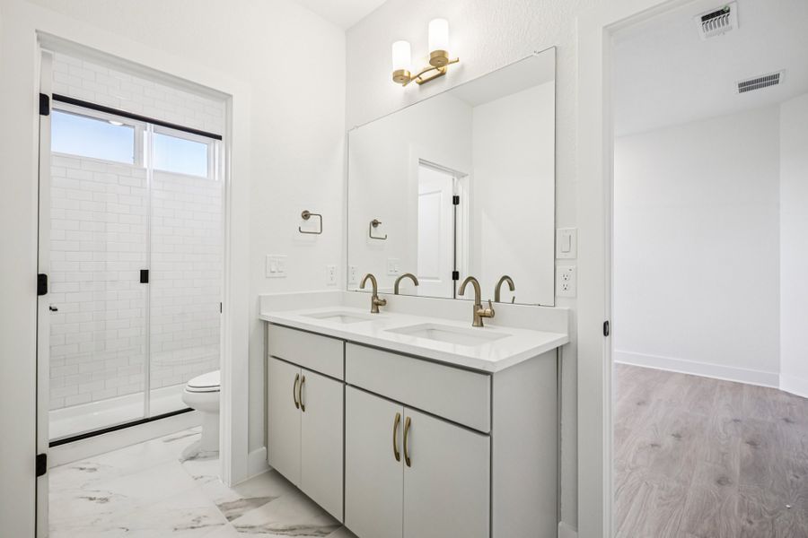 Furnished interior view inside a new home in Sauls Ranch, Round Rock (Image 46).