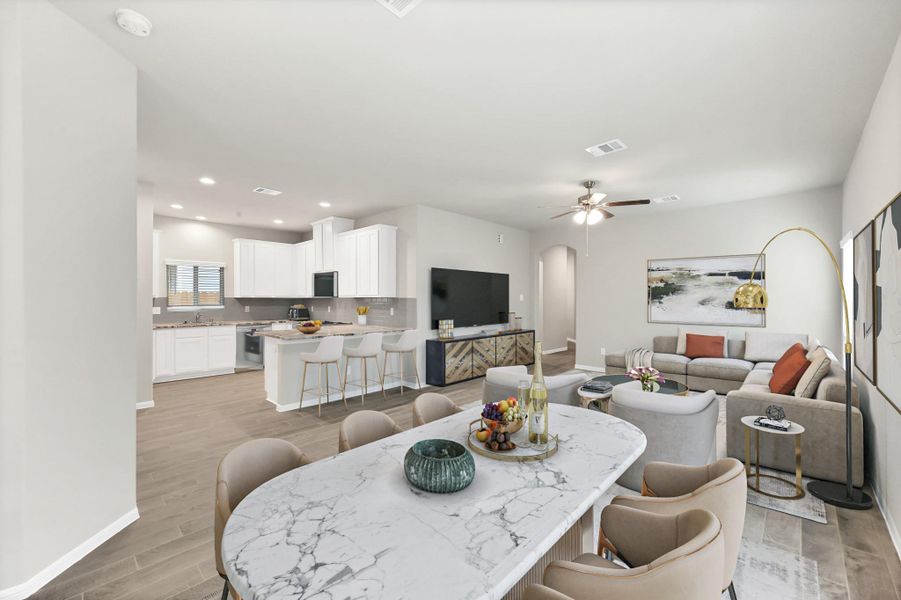 Furnished interior view inside a new home in Mill Creek Trails, Magnolia (Image 12).