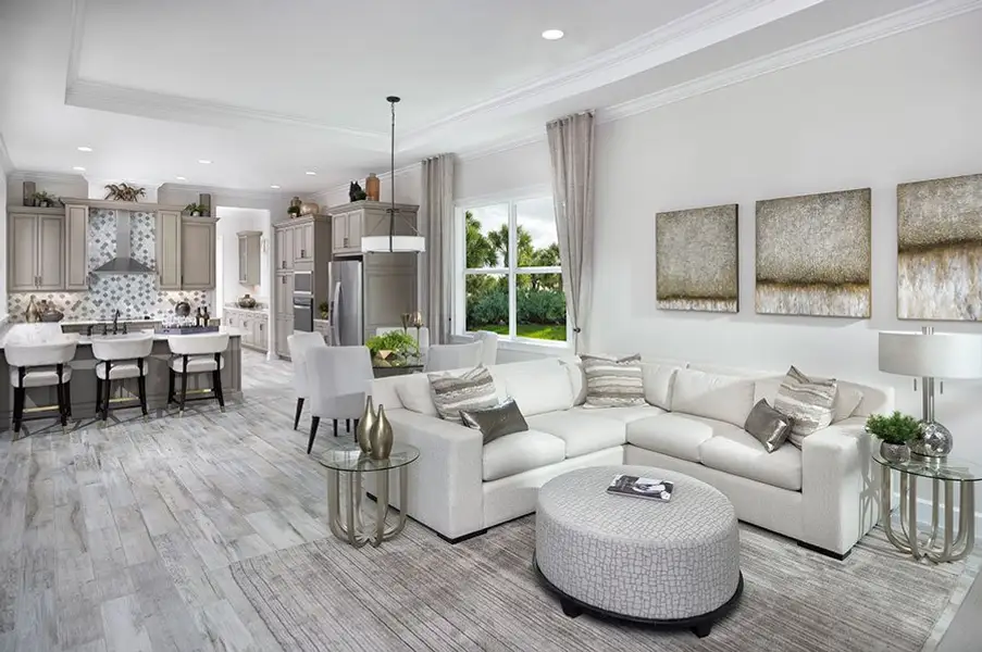 Representative furnished interior of a home built from the Kingfisher Grand by Minto Communities in Westlake, Loxahatchee (Image 6).