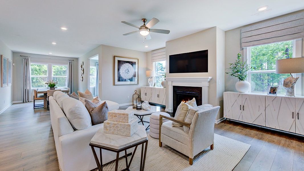 Representative furnished interior of a home built from the Newport by Taylor Morrison in Hidden Creek, Cary (Image 8).