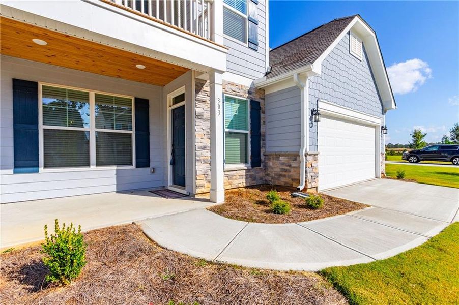 Exterior details and patio area of a home in , Hoschton (Image 1). Exterior details and patio area of a home in , Hoschton (Image 1).