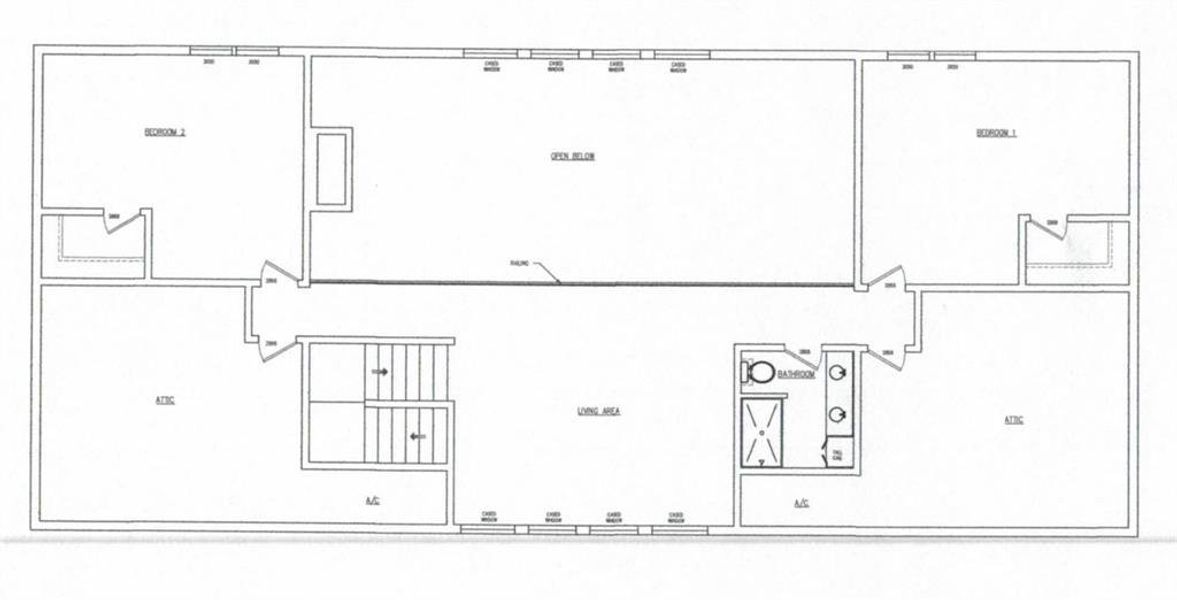 Option 4: Level 2 floor plan of Option 2 build option that consists of 7503 Total Square Foot under roof. Price is $1,146,400 for this floor plan at this location.