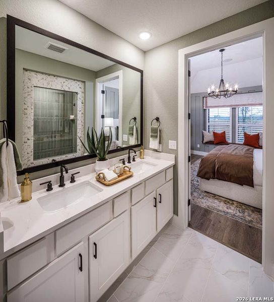 Furnished interior view inside a new home in Alsatian Oaks, Castroville (Image 12).