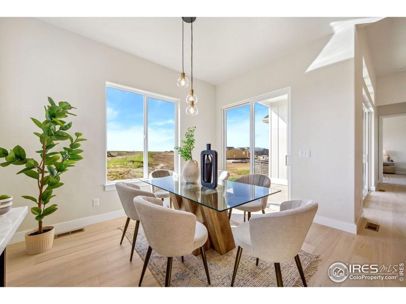 Dining Area off Kitchen with Patio Access