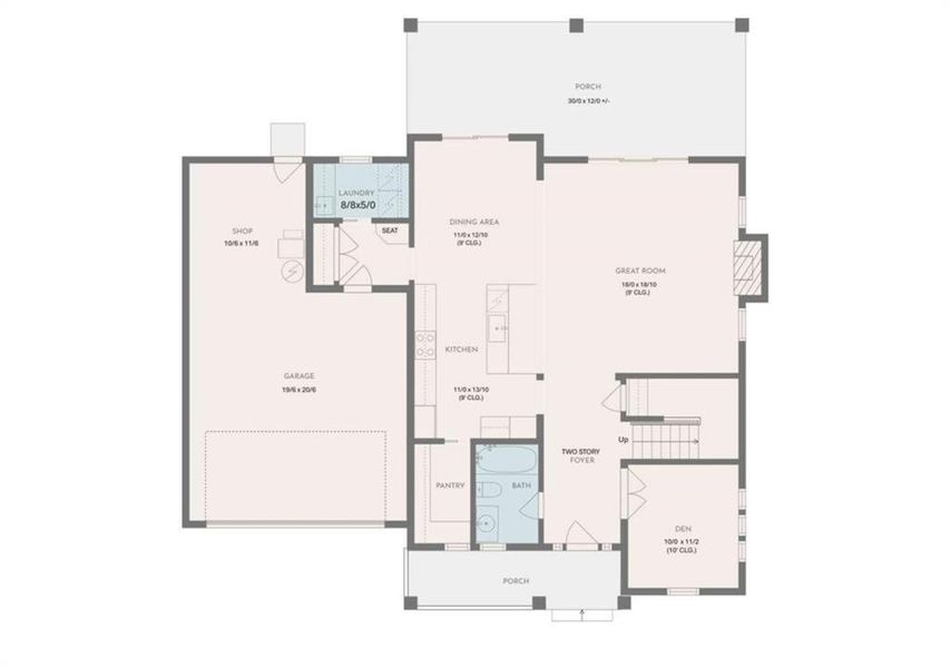 2D floor plan layout of this home in , Maysville, GA (Image 4).